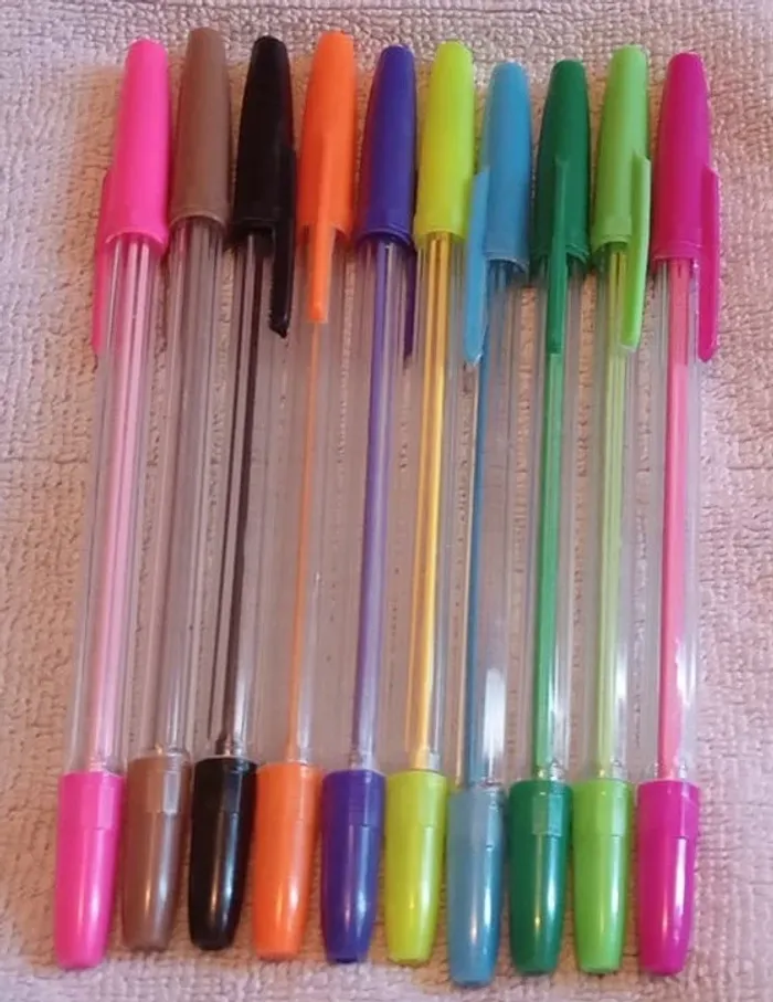 Lot de 10 stylos billes multicolore