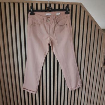 Pantalon pantacourt rose pêche Promod T 38