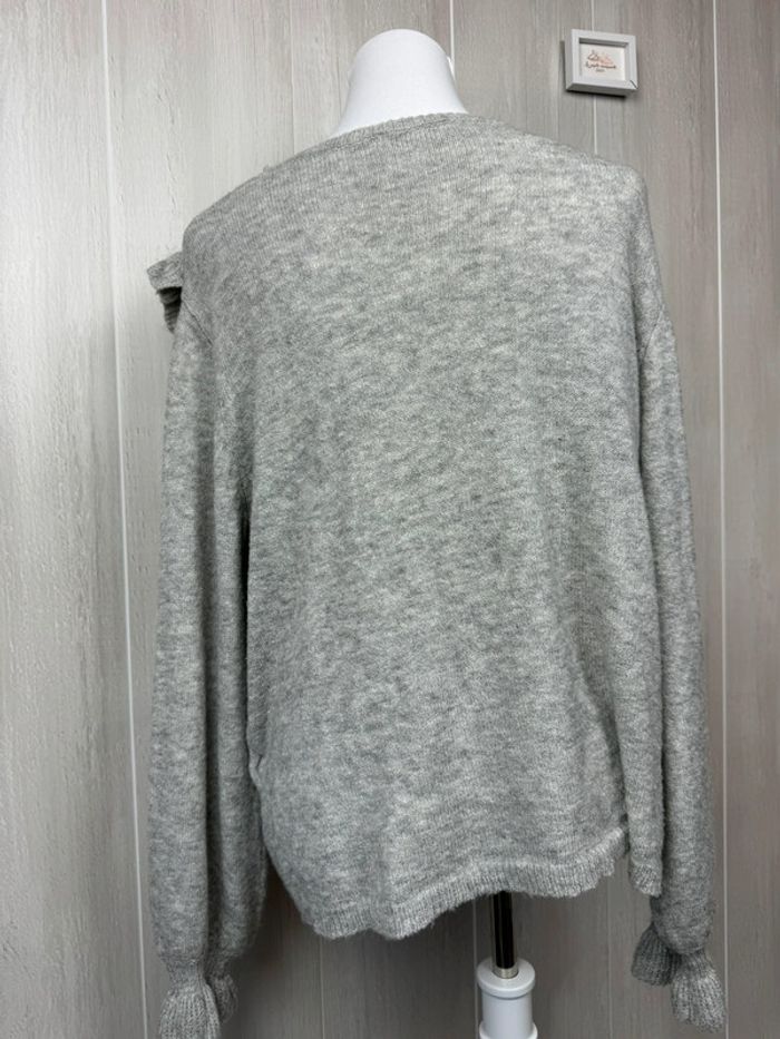 Pull hiver avec froufrou femme taille L - photo numéro 3