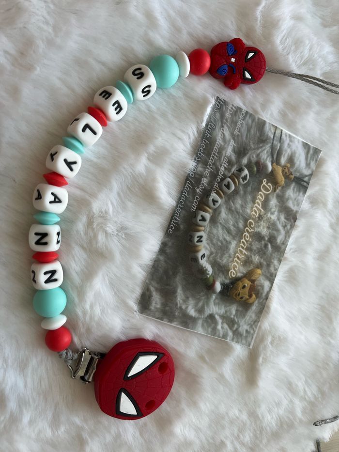 Attache tétine personnalisé Spiderman