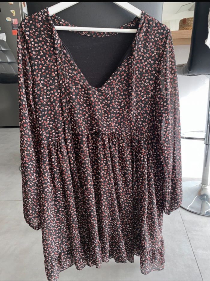 Robe courte fleurie