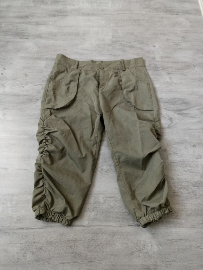 Pantacourt cargo kaki femme