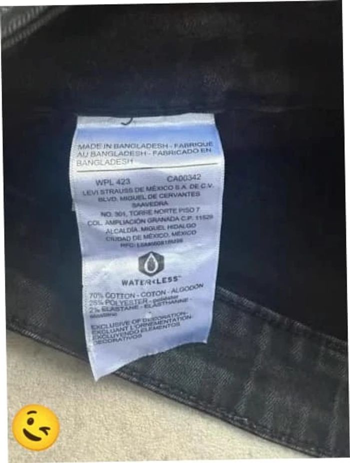 Jeans Levi's Denizen W33 FR42 coupe skinny noir Femme Women pan541b - photo numéro 5