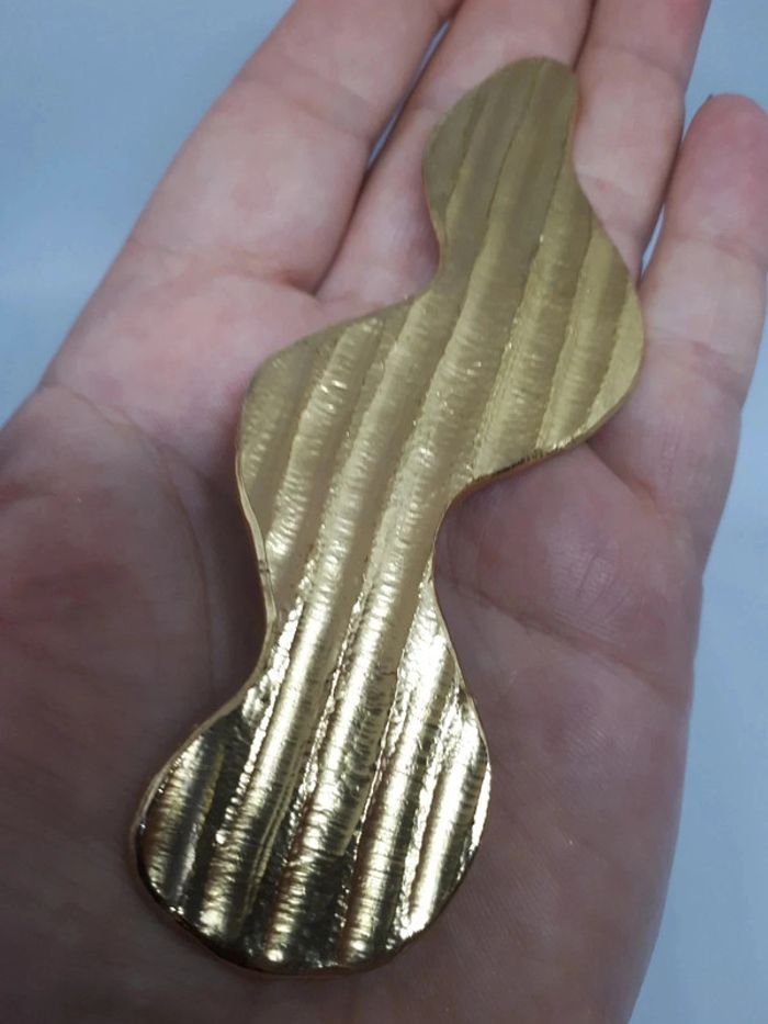 Très grand broche placé or vintage - photo numéro 2