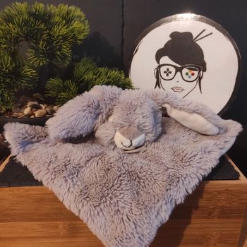 Doudou Baby Nat' Réglisse Bn0303 Beige Gris Grand #geektradedoudou