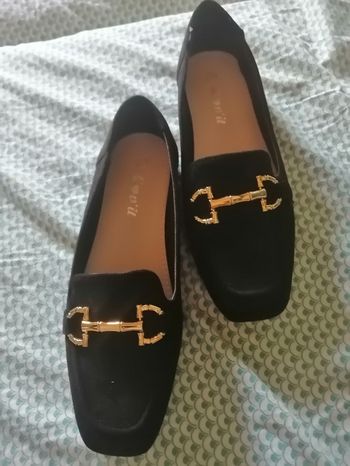 Mocassins noirs en simili daim