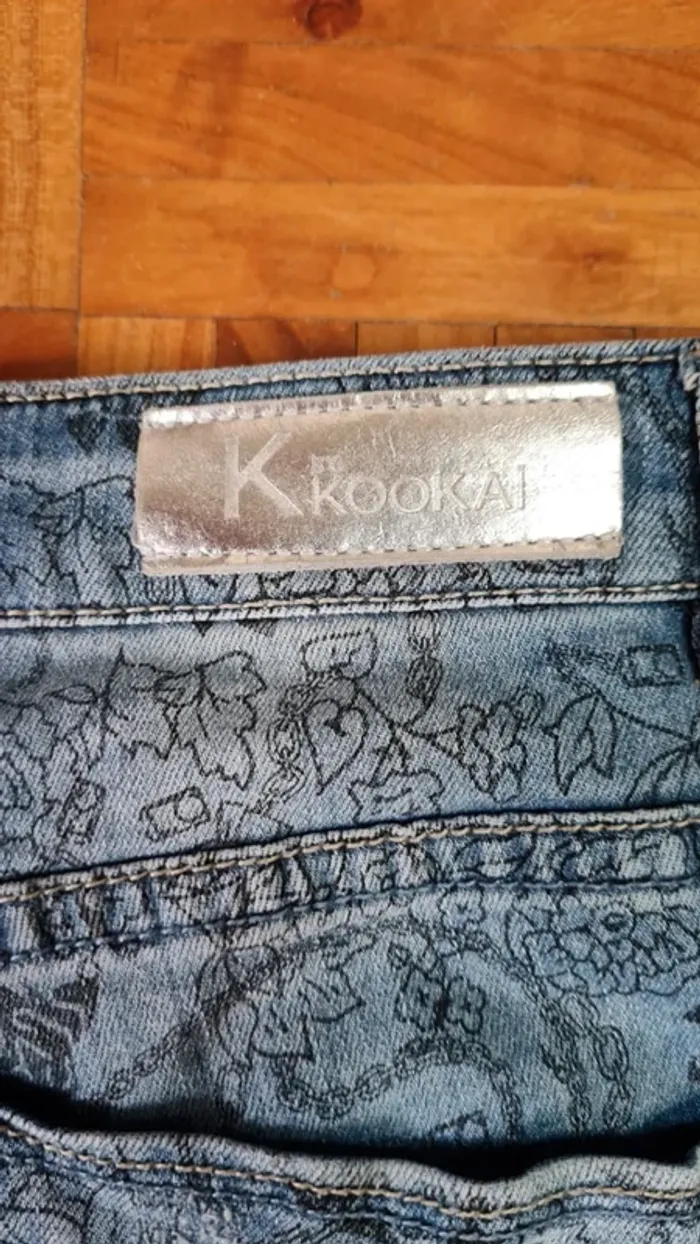 Jeans imprimé taille basse Kookai T40 - photo numéro 7