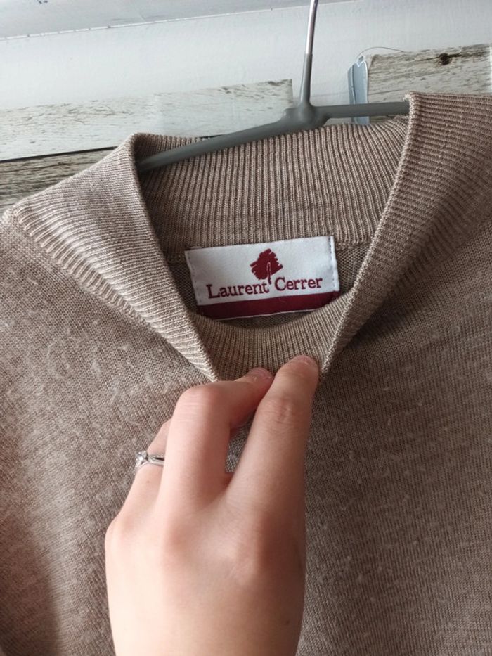 Pull col rond marron taille 38 - photo numéro 2