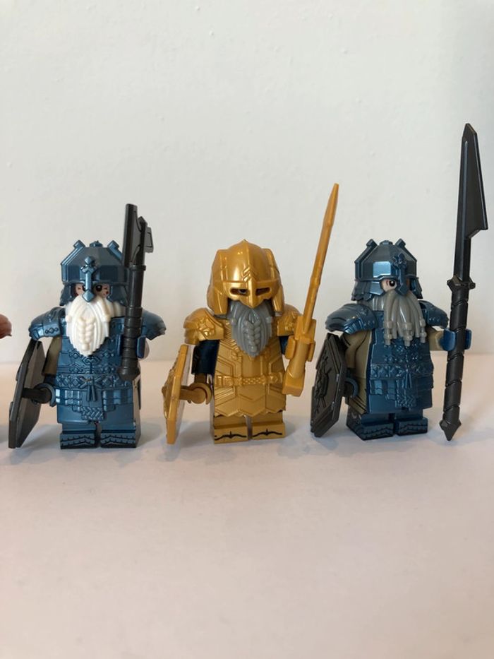 Figurine type lego 5 nains d’Erébor. le seigneur des anneaux/Hobbit - photo numéro 2