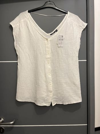 Blouse blanche femme L 40 neuve