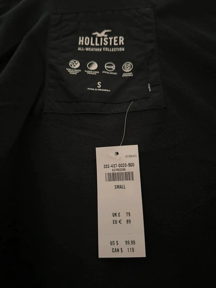Veste à capuches et poches doublée en polaire toutes saison Noire Hollister en Taille S - photo numéro 3