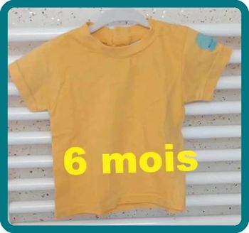 Tee shirt manche courte jaune Disney Taille 6 mois