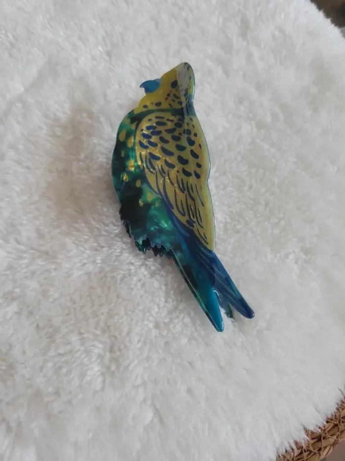 Pince a cheveux l oiseau bleu. - photo numéro 4