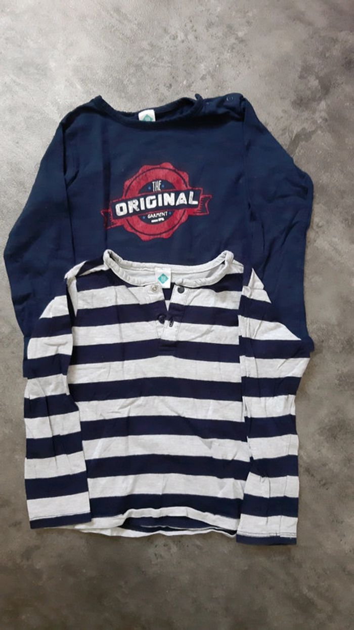 2 t-shirts manches longues garçon