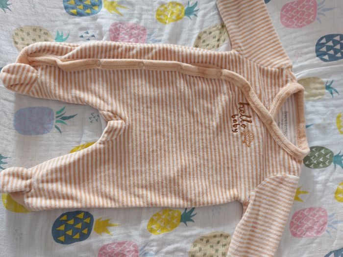 Pyjamas garçon en velours 1mois - photo numéro 3