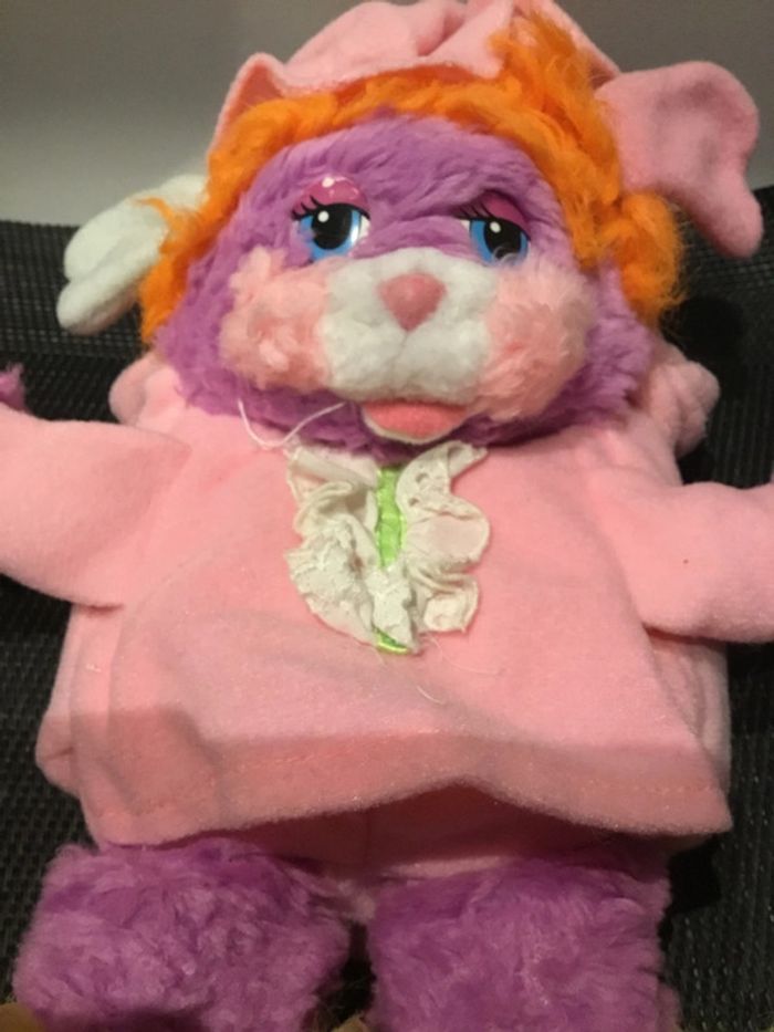 Peluche Popples polochon rose slumber party pancake Mattel vintage 22cm - photo numéro 5