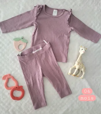 Ensemble H&M lila 06mois