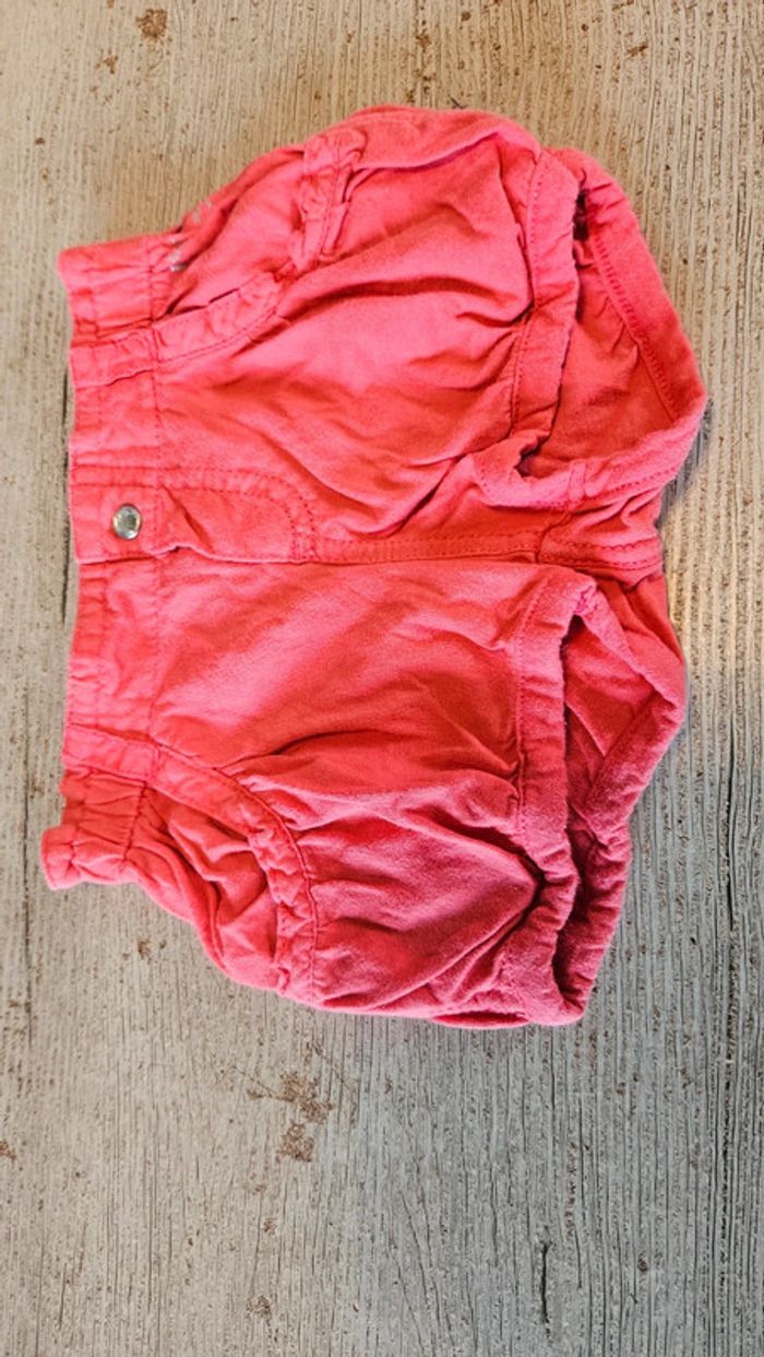Short court rose orangé, Hello Kitty, 2/3 ans, nickel - photo numéro 2