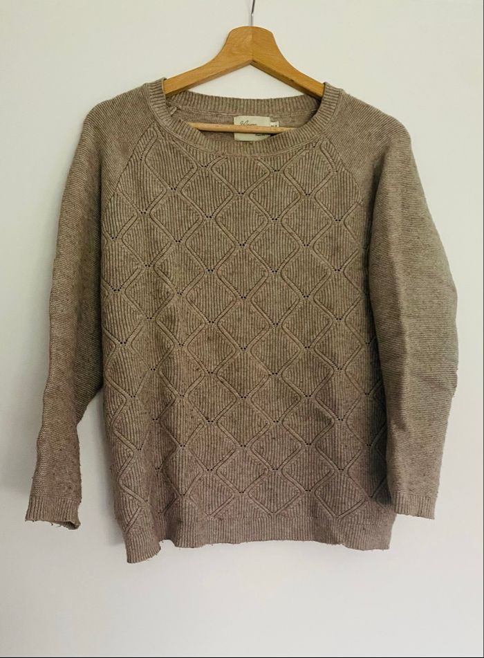 Pull col rond Imua beige