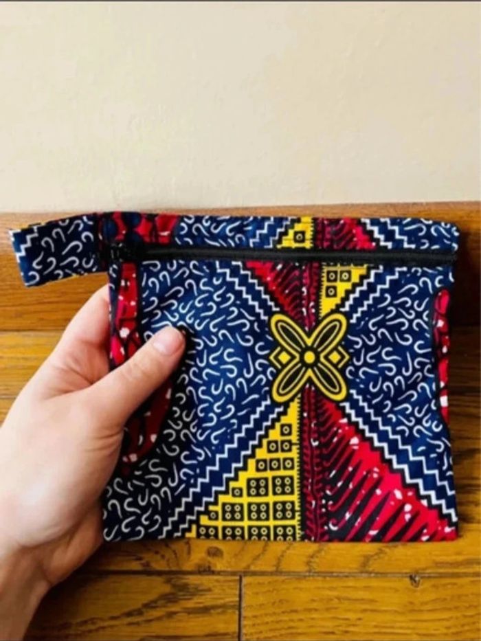 Sublime pochette africaine en coton noir à motif neuve - photo numéro 2
