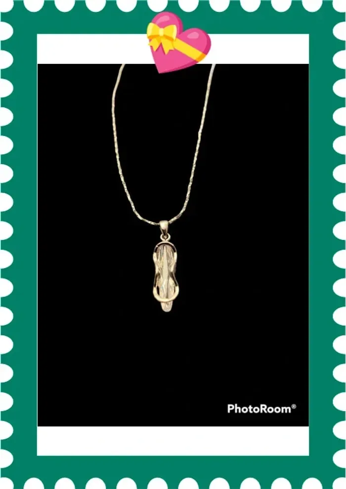 Collier chaîne pendentif argenté neuf