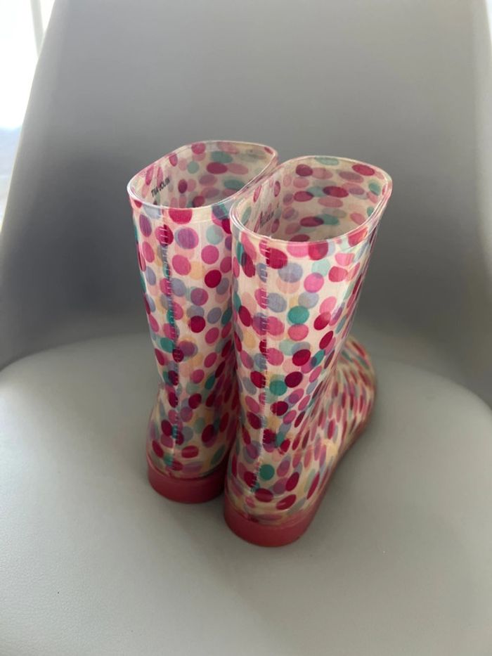 Bottes de pluie fille taille 32 rose - photo numéro 2