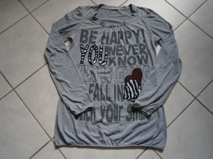 Tee-shirt ML gris Taille L/XL