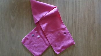 écharpe polaire fushia motif étoile