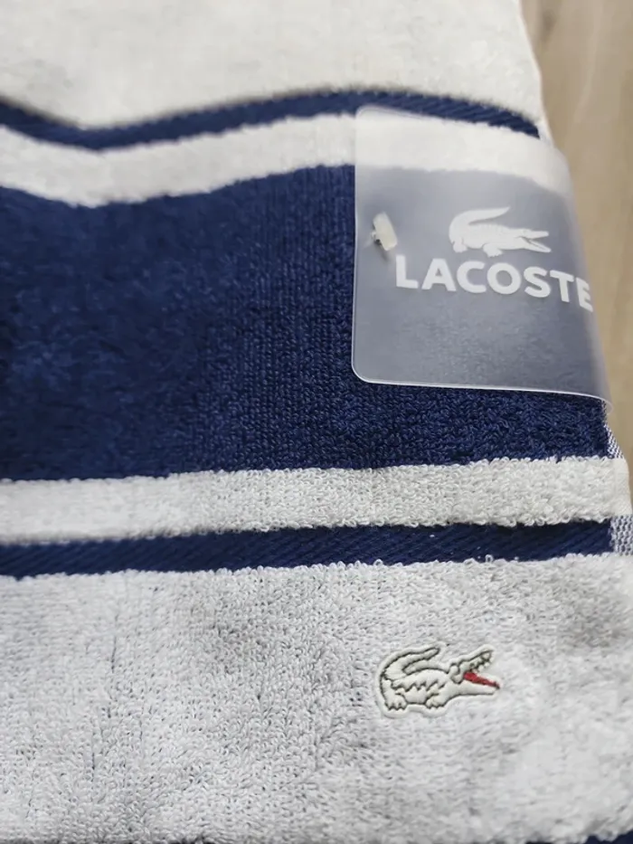 Serviette drap de bain lacoste - photo numéro 7