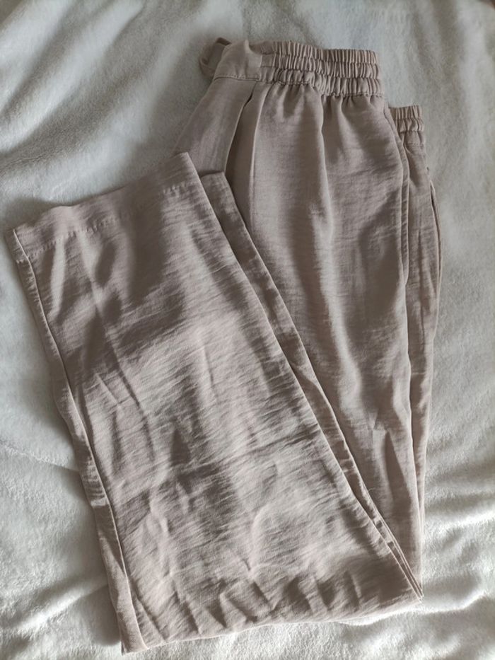 Pantalon beige fluide – Taille L La Halle aux vêtements - photo numéro 2