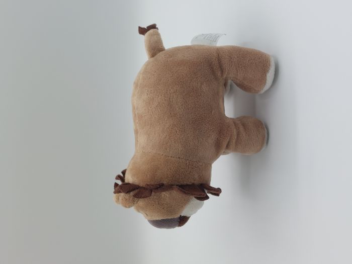 Peluche doudou lion beige marron blanc ZEEMAN gris 18 cm hors queue TBE - photo numéro 3