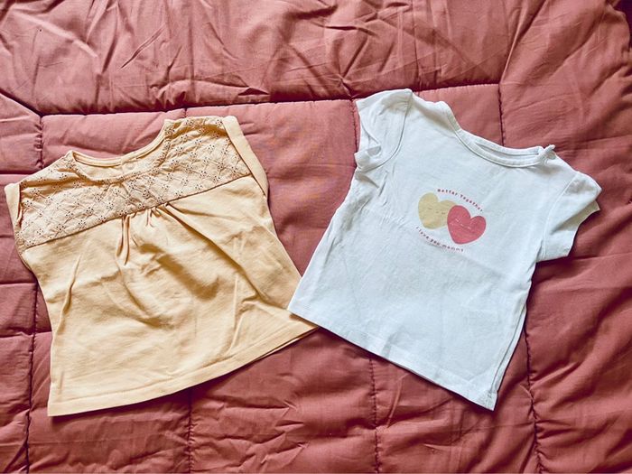 Lot de deux tee-shirt- Taille 3 mois-Kiabi et Obaïbi