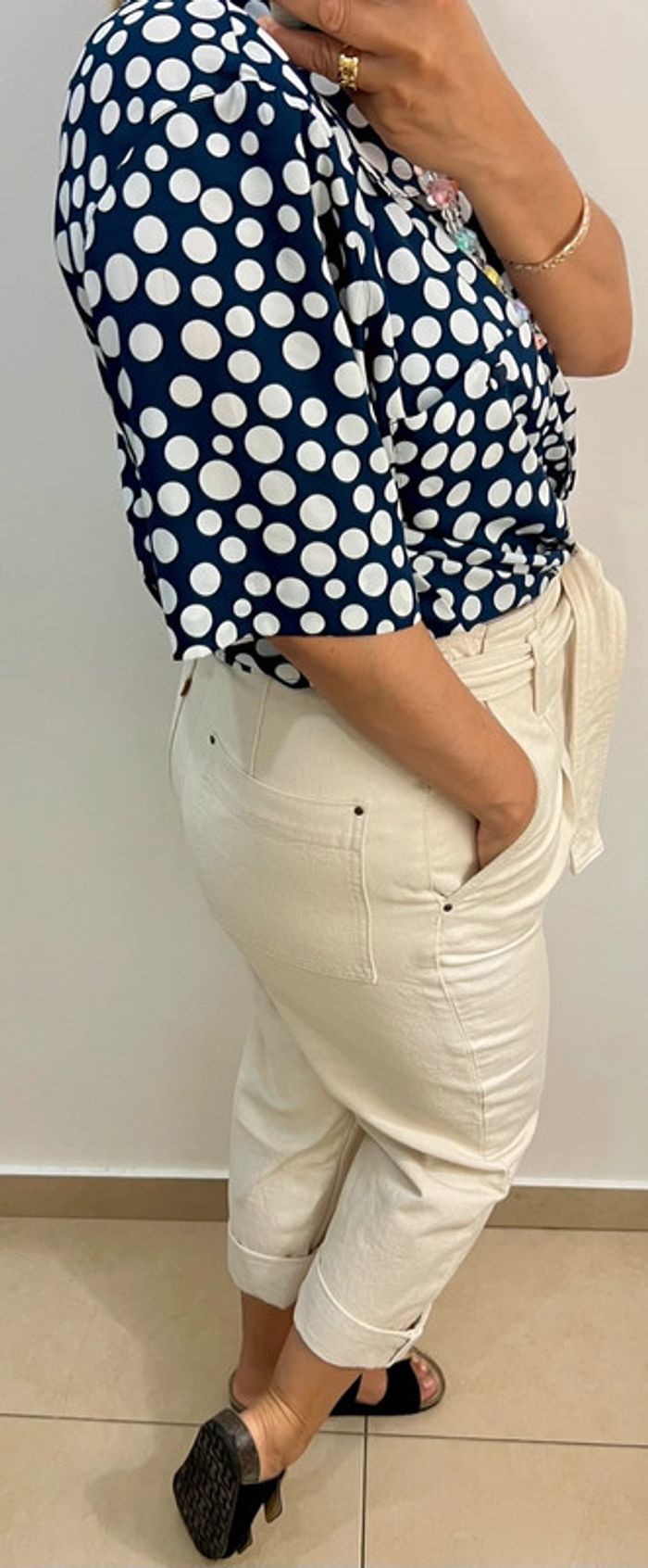 Chemise Rétro Imprimée Pois Taille 46 Burberrys - photo numéro 6