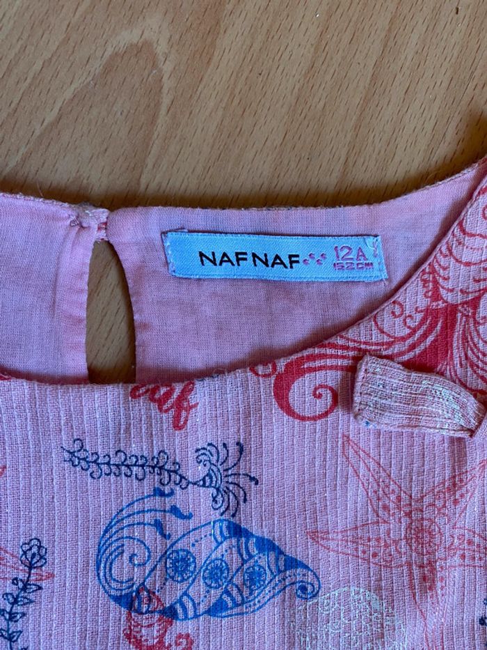 Jolie robe d’été rose sans manches Naf Naf T. 12 ans/152 cm fille neuve - photo numéro 7