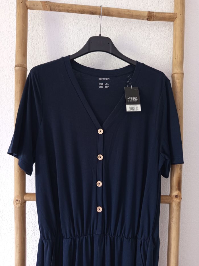 Combinaison fluide jambes larges bleu marine taille M neuve - photo numéro 3