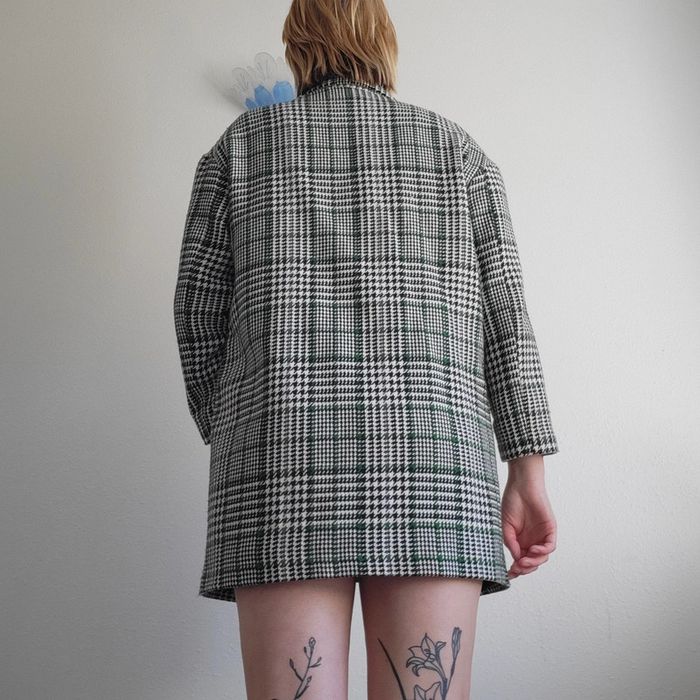 Manteau léger de mi-saison motif prince de galles - photo numéro 2