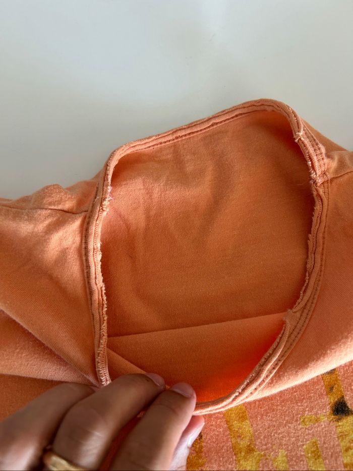 Tee Shirt Manches Longues, Orange, Rock : Von Dutch, Taille : M - photo numéro 3