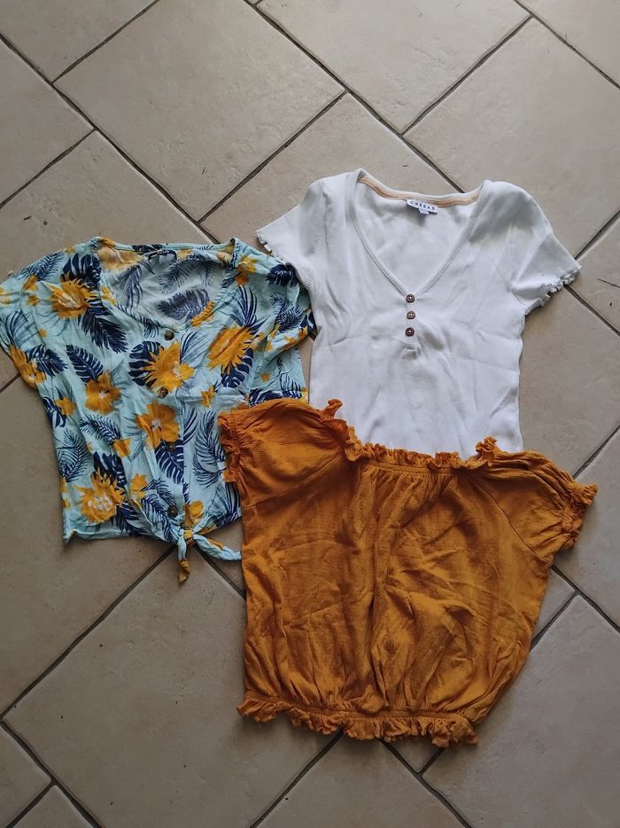 Lot tee shirt fille - photo numéro 5