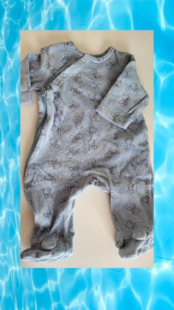 Pyjama chaud velours 3 mois tape à l'œil TAO