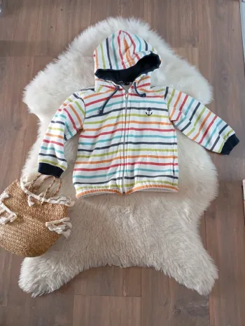 1€ sweat mixte 🌈 les petits cœur à la mer 3 ans