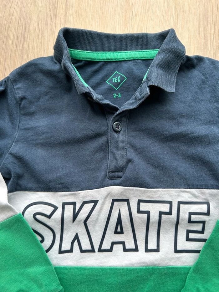 Polo manches longues garçon Tex 2/3 ans - photo numéro 2