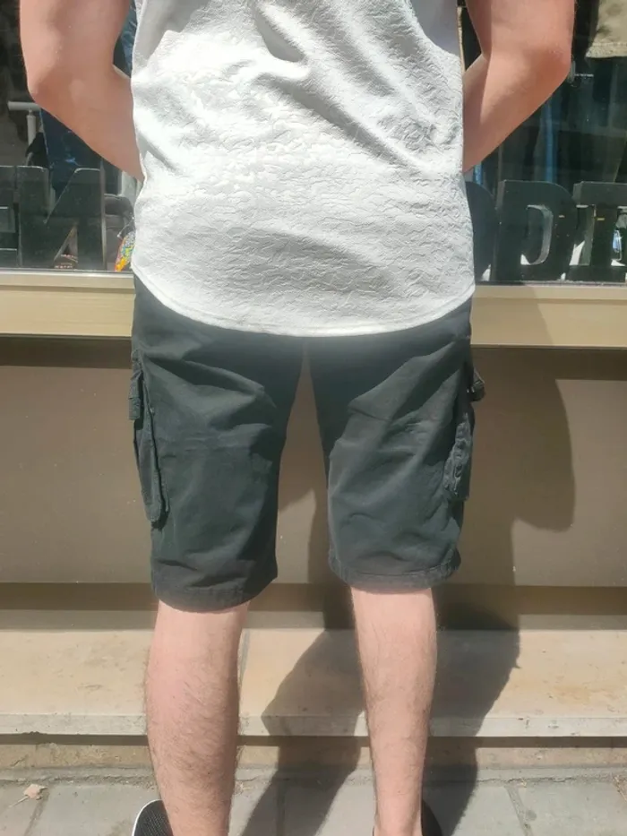 Short cargo avec poches homme noir 36US - photo numéro 4