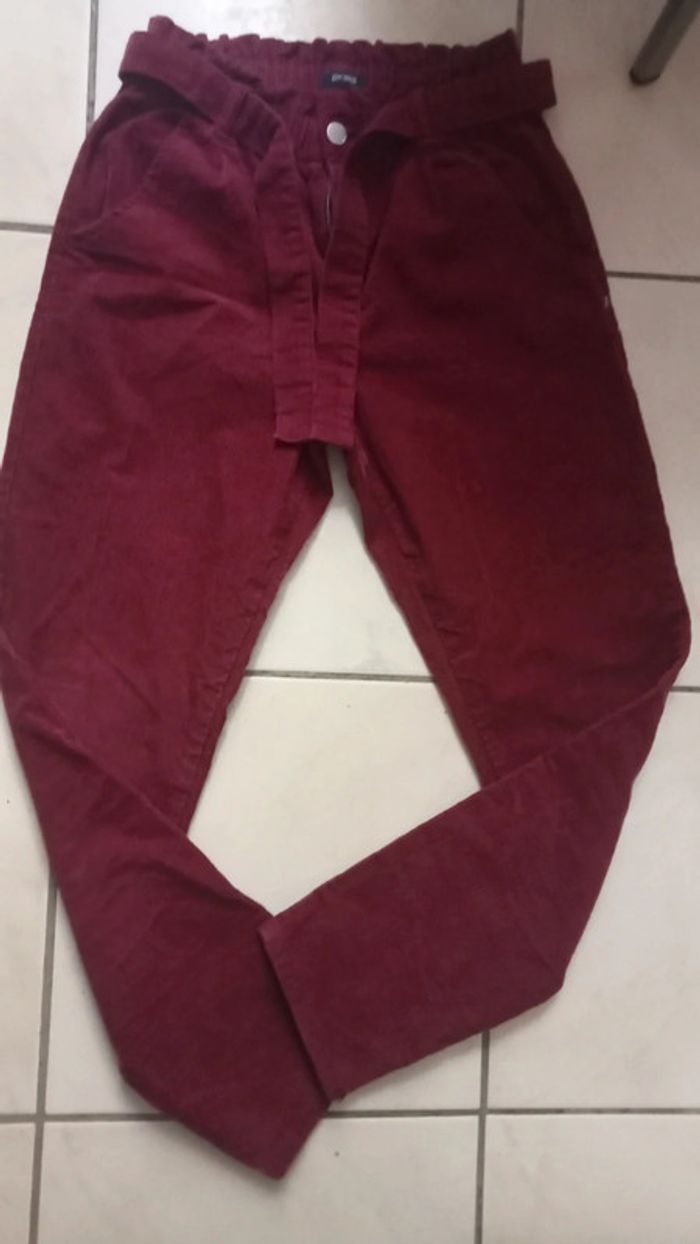 Pantalon bordeaux Okaïdi 14 ans - photo numéro 2