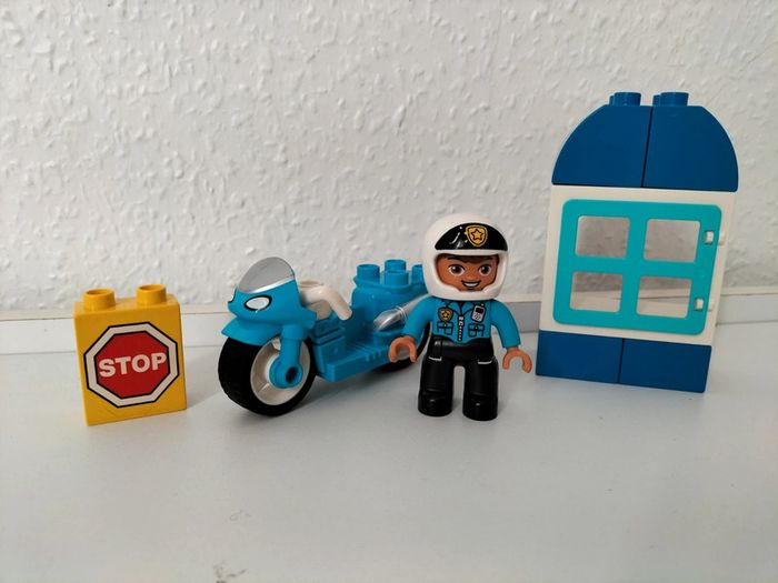 Duplo moto police bleu