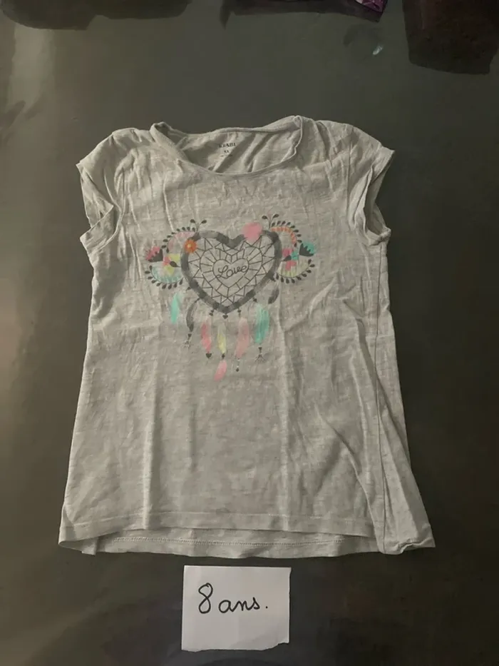 Teeshirt manches courtes Kiabi gris