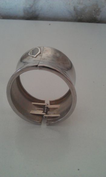 Bracelet manchette argenté