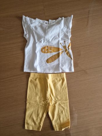 Ensemble jaune or tex 9mois