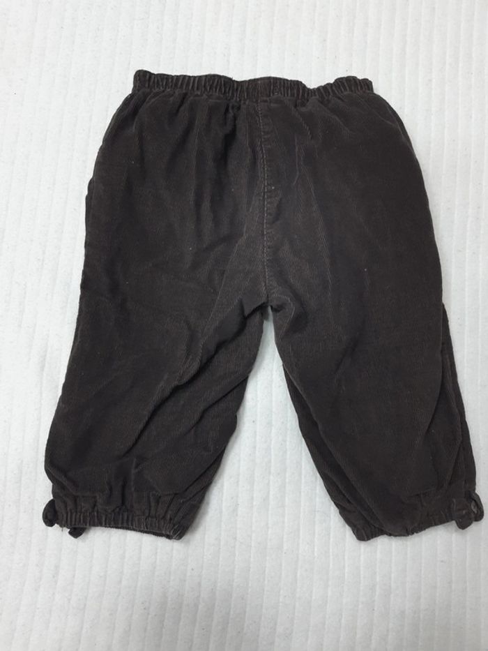 Pantalon côtelé marron Bout'chou 9 mois - photo numéro 2
