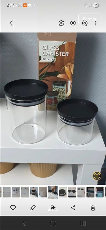 2 boîtes en verre empliable 