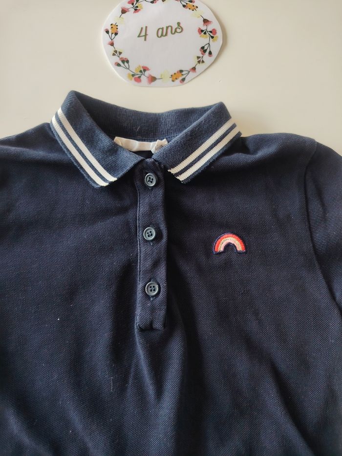 Robe d'été bleu marine 🌈 fille 4 ans Monoprix KIDS tbe - photo numéro 3